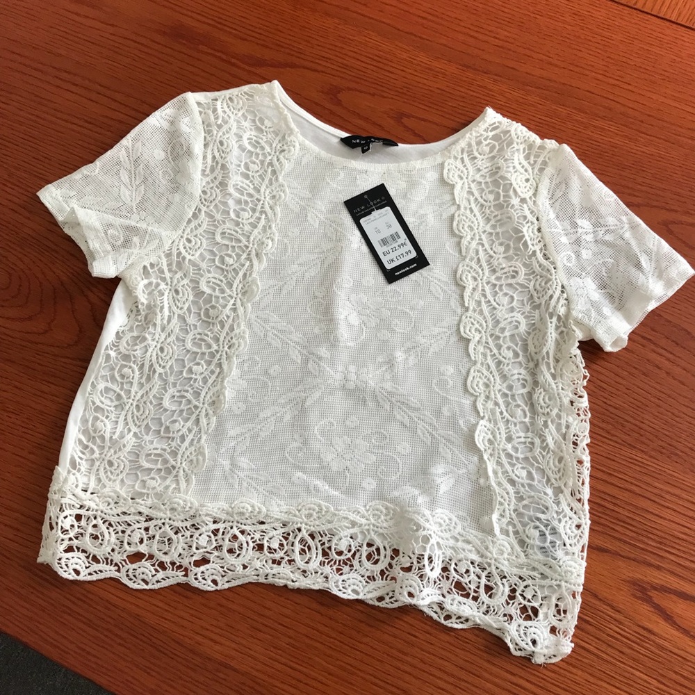 See through white crop top